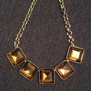 Brown Jewel Statement Necklace Banana Republic